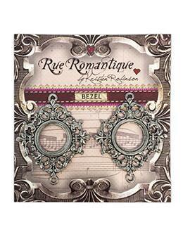 Rue Romantique Small Diamond Filigree Silver Open Bezel, 2 pc. Bezels & Charms ICE Resin® 