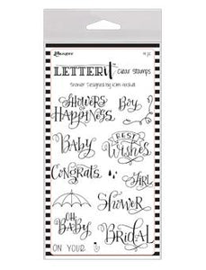 Letter It™ Clear Stamp Set - Shower Stamps Letter It 