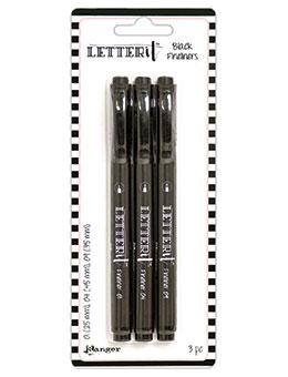 Letter It™ Fineliner Black Pens (3 Pack)