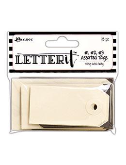 Letter It™ Ivory & Grey Assorted Tags, 18pc Surfaces Letter It 