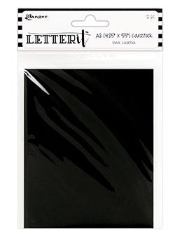 Letter It™ Black Cardstock 4.25" x 5.5", 12pc
