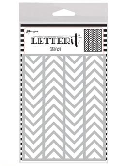 Letter It™ Background Stencil Alternating Chevrons Stencil Letter It 