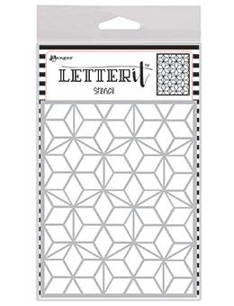 Letter It™ Background Stencil Puzzled Mosaic Stencil Letter It 