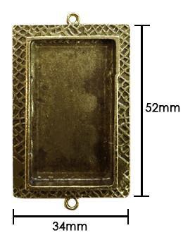ICE Resin® Milan Bezels: Antique Bronze Large Rectangle, 1pc. Bezels & Charms ICE Resin® 