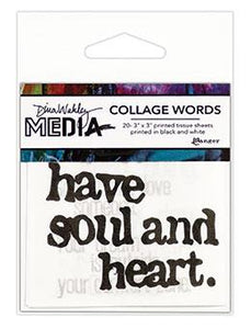 Dina Wakley Media Collage Words Pack #2 Surfaces Dina Wakley Media 