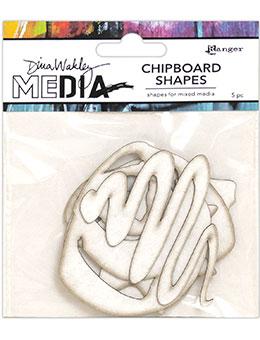 Dina Wakley Media Chipboard Shapes Basics Tools & Accessories Dina Wakley Media 
