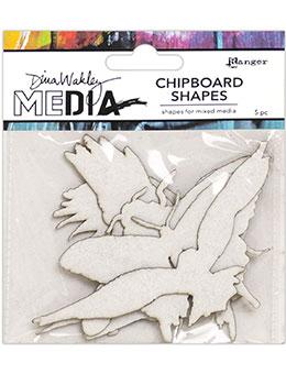 Dina Wakley Media Chipboard Shapes Flying Surfaces Dina Wakley Media 