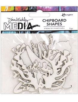 Dina Wakley MEdia Chipboard Shapes Ocean Surfaces Dina Wakley Media 