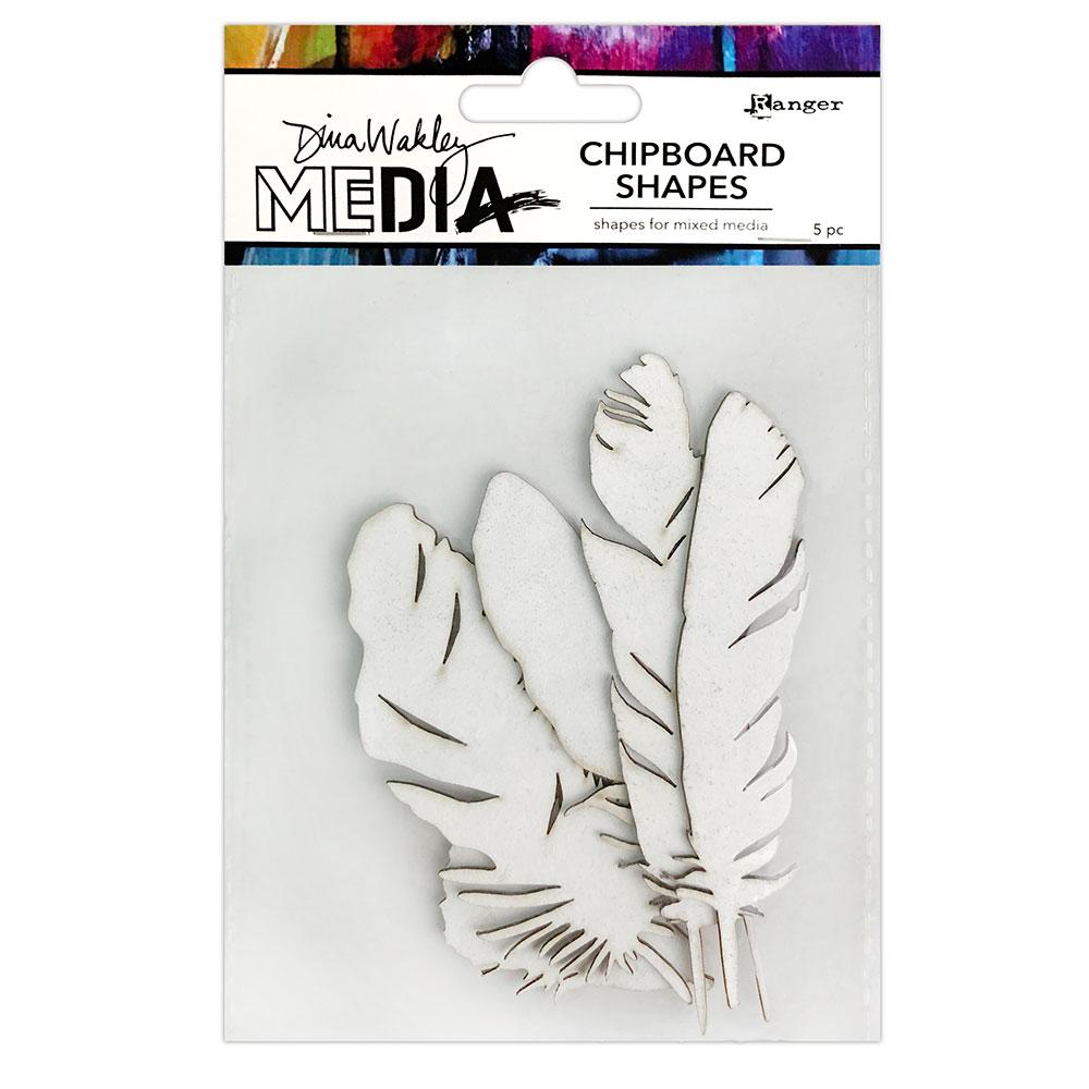 Dina Wakley Media Chipboard Shapes Feathers Surfaces Dina Wakley Media 