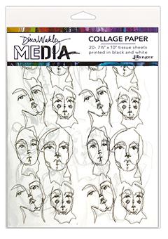 Dina Wakley Media Collage Paper - Church Doodles Surfaces Dina Wakley Media 