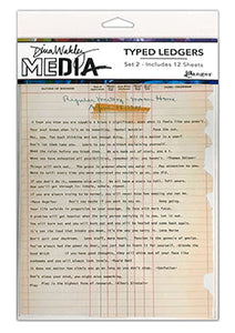Dina Wakley Media Typed Ledgers - Set 2 Surfaces Dina Wakley Media 