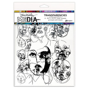 Dina Wakley Media Transparencies - Abstract Portraits Set 1 Surfaces Dina Wakley Media 