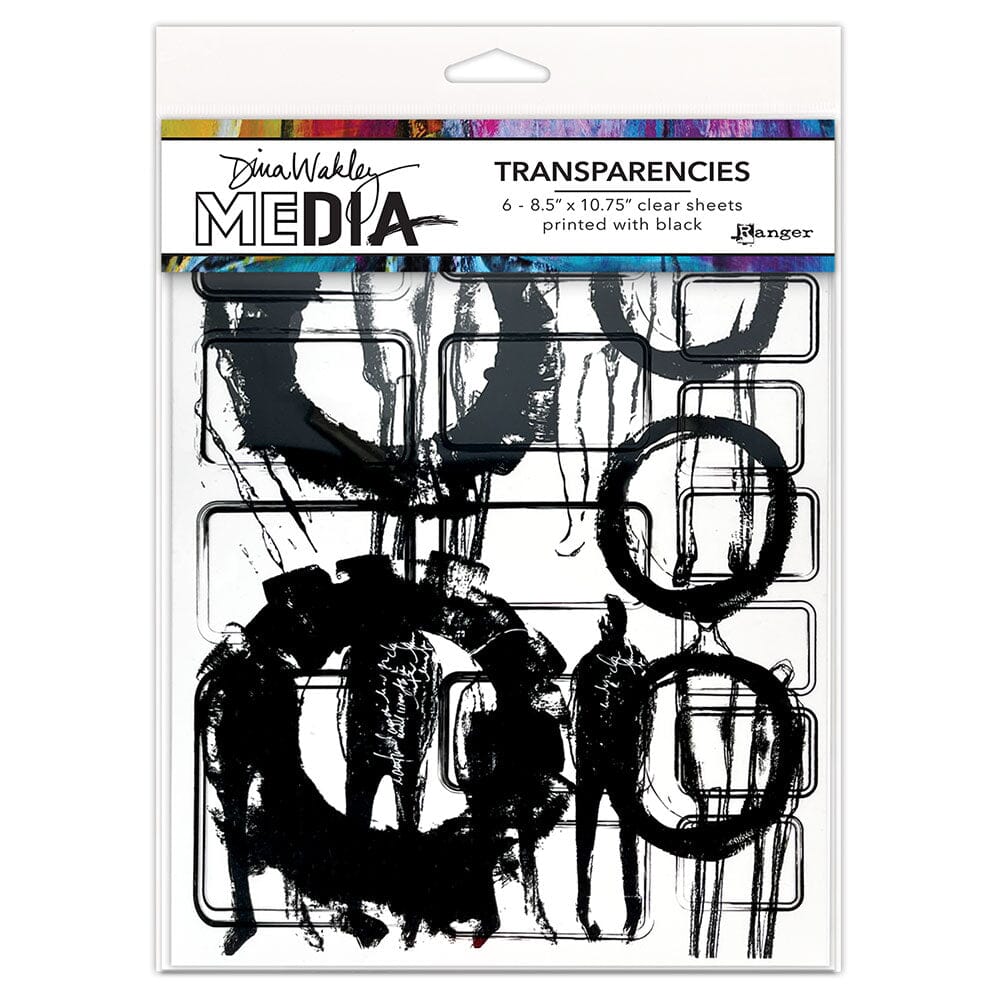 Dina Wakley Media Transparencies - Frames & Figures Set 1 Surfaces Dina Wakley Media 