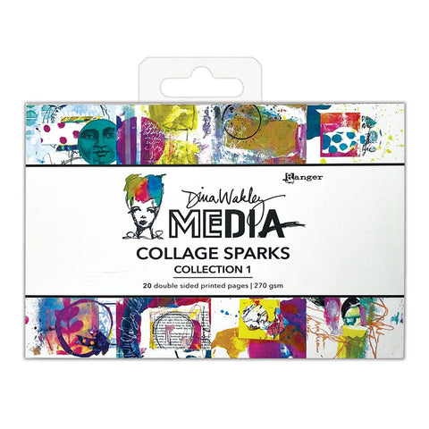 Dina Wakley Mixed Media Collage Sparks Collection 1 Surfaces Dina Wakley Media 