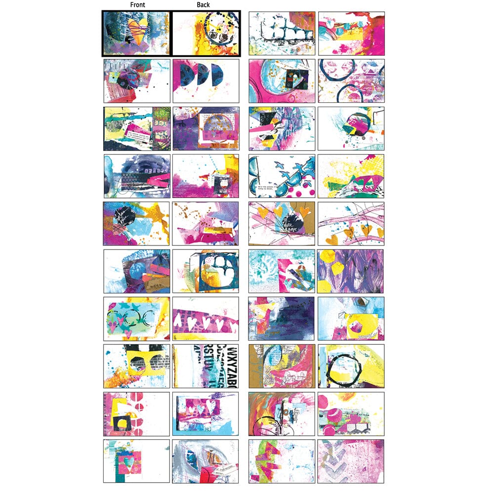 Dina Wakley 6X4 Media Collage Sparks: Collection 3, 20/Pkg