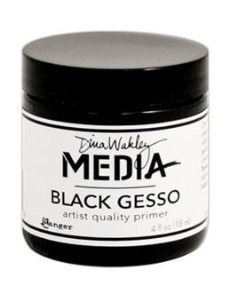 Dina Wakley Media Black Gesso - 4oz Jar