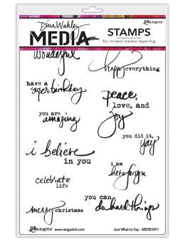 Dina Wakley Media Stamps Just What to Say Stamps Dina Wakley Media 