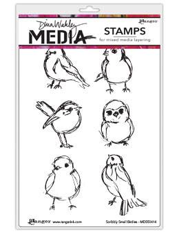 Dina Wakley Media Stamps Scribbly Small Birds Stamps Dina Wakley Media 
