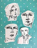 Dina Wakley Media Stamps Sketched Faces Stamps Dina Wakley Media 