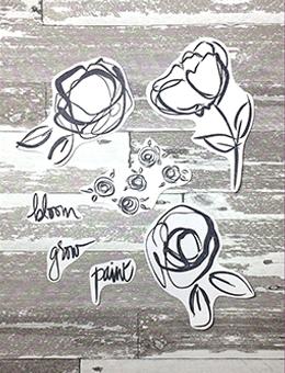 Dina Wakley Media Stamps Abstract Blooms Stamps Dina Wakley Media 