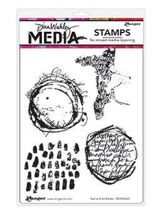 Dina Wakley Media Stamps Text and Scribbles Stamps Dina Wakley Media 