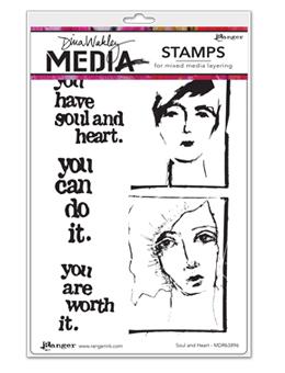 Dina Wakley Media Stamp Soul and Heart Stamps Dina Wakley Media 