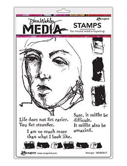 Dina Wakley Media Stamp Stronger Stamps Dina Wakley Media 