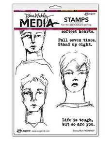 Dina Wakley Media Stamp Strong Men Stamps Dina Wakley Media 