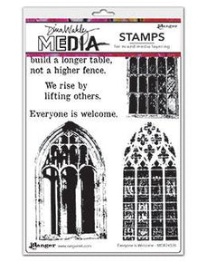 Dina Wakley Media Stamp Everyone is Welcome Stamps Dina Wakley Media 