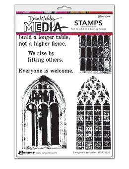 Dina Wakley Media Stamp Everyone is Welcome Stamps Dina Wakley Media 
