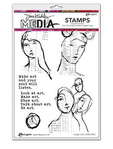 Dina Wakley Media Stamp Ledger Girls Stamps Dina Wakley Media 