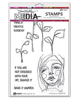 Dina Wakley Media Stamp Be Obsessed Stamps Dina Wakley Media 