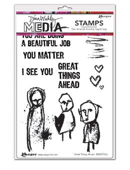 Dina Wakley Media Stamp Great Things Ahead Stamps Dina Wakley Media 