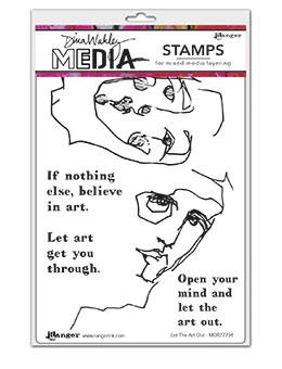 Dina Wakley MEdia Stamp Let The Art Out Stamps Dina Wakley Media 