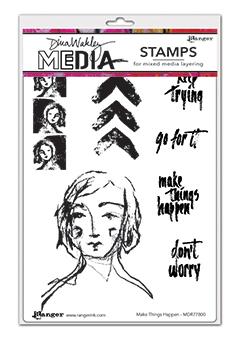 Dina Wakley MEdia Stamp Make Things Happen Stamps Dina Wakley Media 
