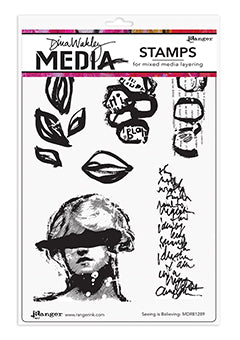 Dina Wakley Media Stamp Seeing Is Believing Stamps Dina Wakley Media 