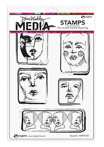 Dina Wakley Media Stamp Squared Stamps Dina Wakley Media 