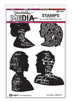 Dina Wakley Media Stamp Text Profiles Stamps Dina Wakley Media 