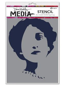 Dina Wakley Media Stencils Stenciled Queenie Stencil Dina Wakley Media 