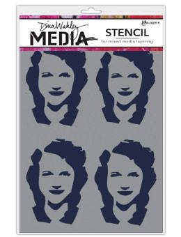 Dina Wakley Media Stencils Four Women Stencil Dina Wakley Media 