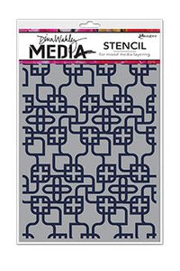 Dina Wakley Media Stencils Linking Pattern Stencil Dina Wakley Media 