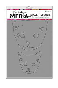 Dina Wakley Media Stencils Cat Head Masks Stencil Dina Wakley Media 