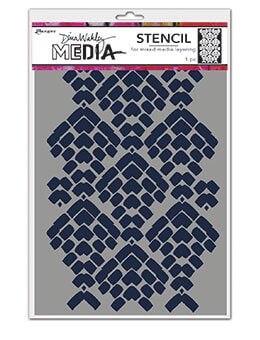 Dina Wakley Media Stencil Mosaic Cobblestone Stencil Dina Wakley Media 