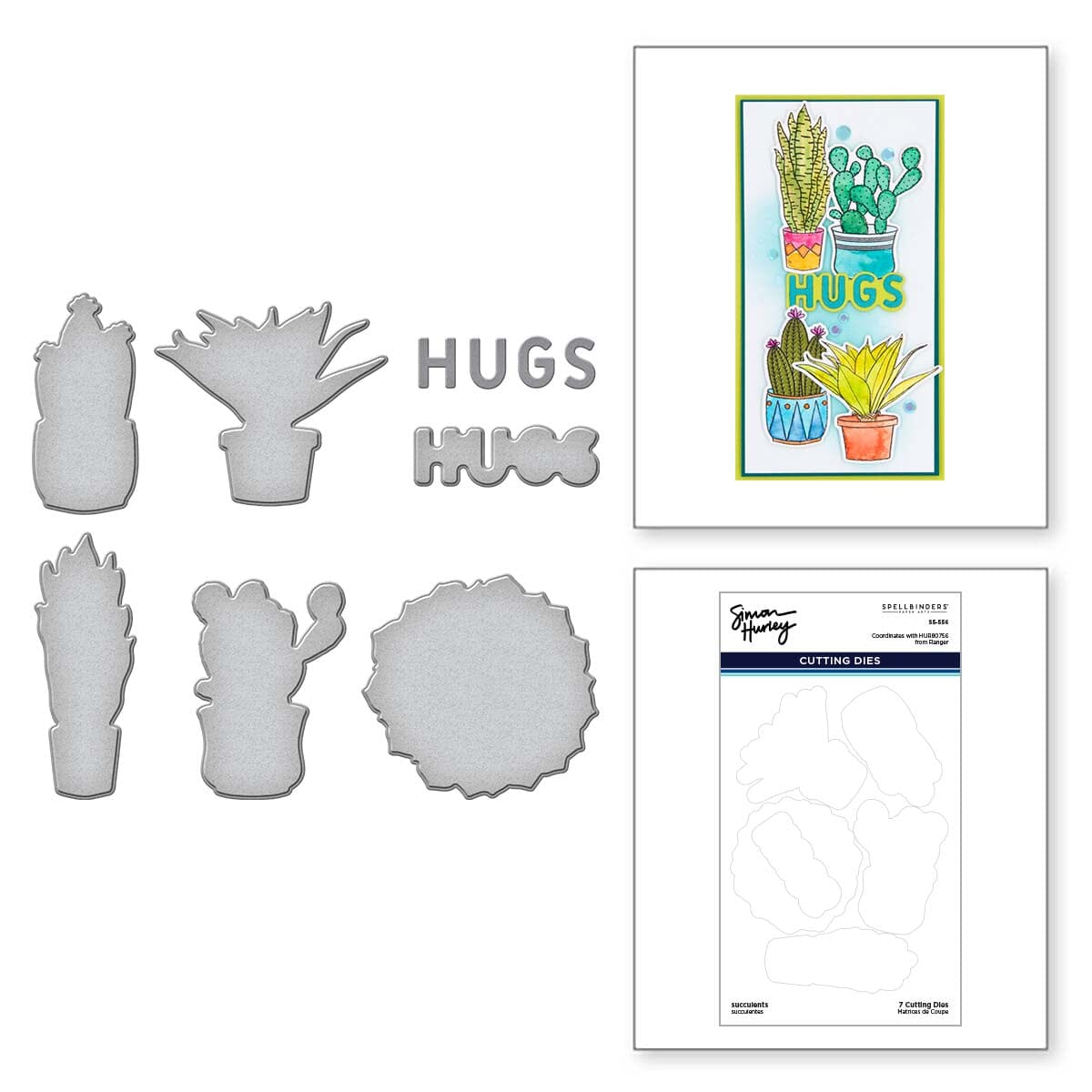 succulent stamps Simon Hurley create. Succulents Stamp & Die Set