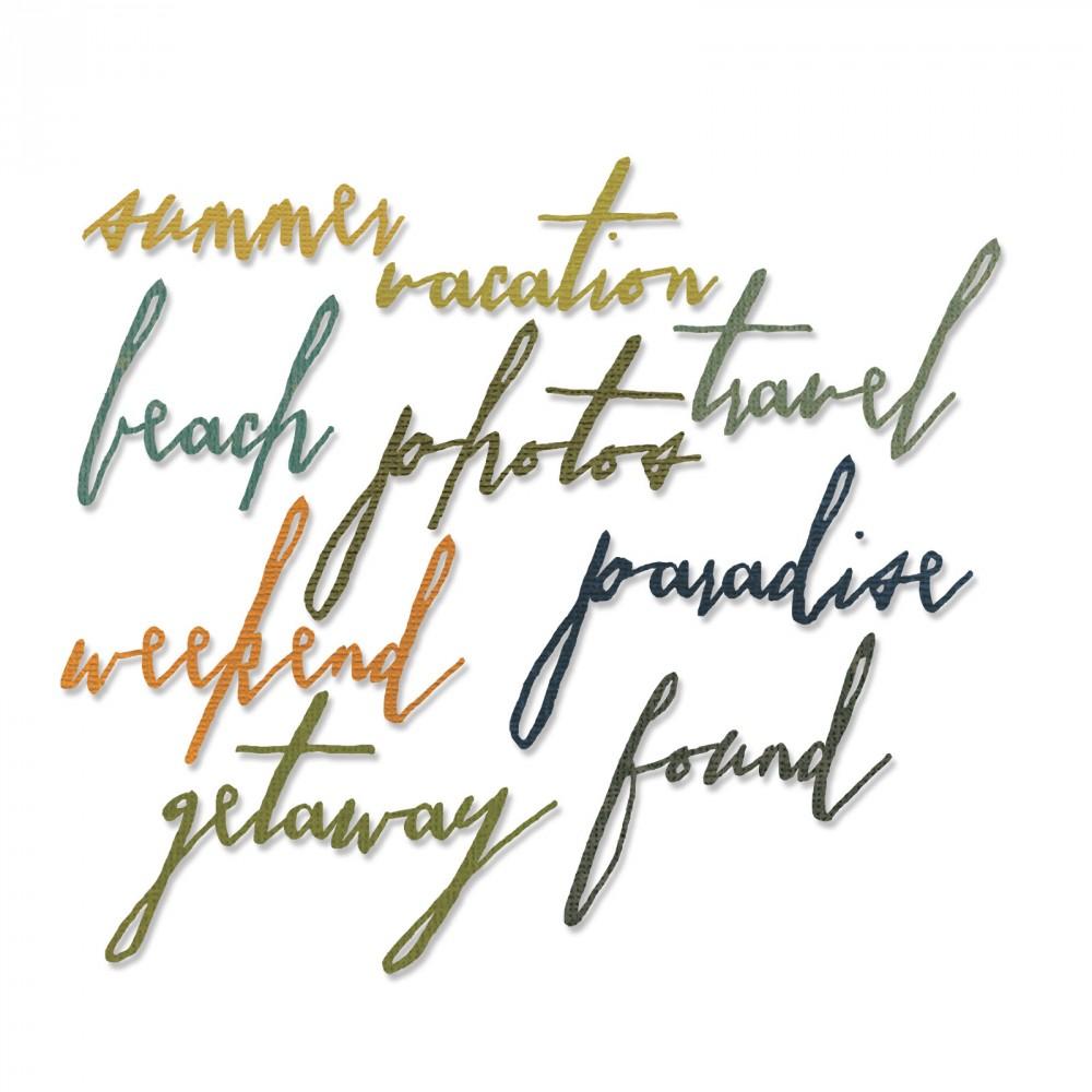 Tim Holtz® Alterations by Sizzix Thinlits™ Dies - Handwritten - Vacation, 9pk Cutting Dies Tim Holtz Other 