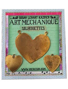 Brass Hearts Silhouettes, 3 pcs. Silhouettes ICE Resin® 