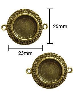 ICE Resin® Milan Bezels: Antique Bronze Small Circle, 2pcs. Bezels & Charms ICE Resin® 