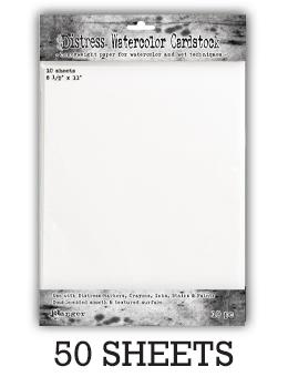 Distress® Watercolor Cardstock 8.5" x 11", 50pk Surfaces Distress 