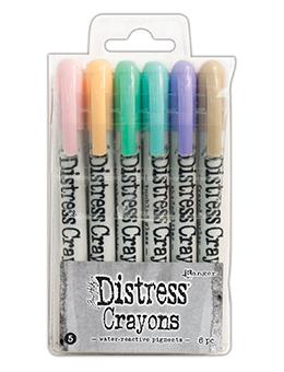 Ranger Tim Holtz Distress Crayons Set #5 Pastels & #1 Water
