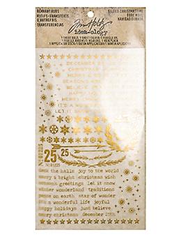 Tim Holtz® Idea-ology Paperie - Remnant Rubs - Gilded Christmas Time Idea-ology Tim Holtz Other 